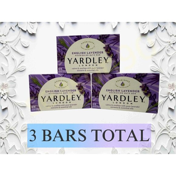 3 Yardley® London ENGLISH LAVENDER Soap MOISTURIZING BAR 4.25oz w/Essential Oil - Picture 7 of 9